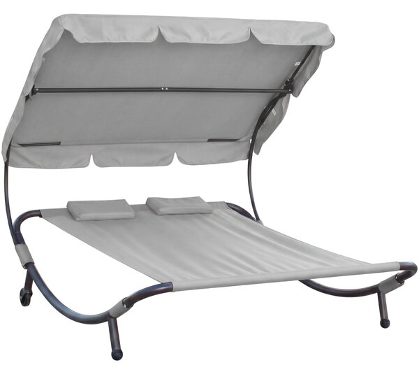 Relaxační lehátko pro 2 osoby Craftfield Bahama, šedá