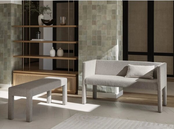 Béžová lavice z textilie bouclé Sitta – Blomus