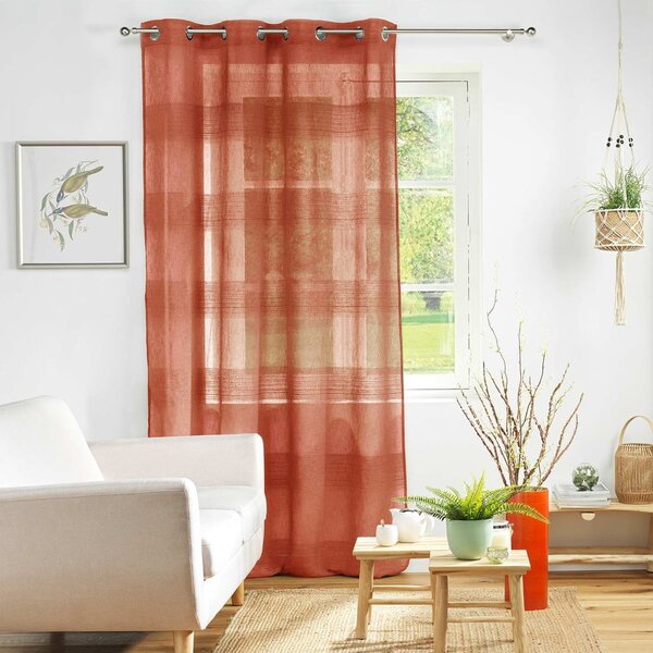 Záclona v cihlové barvě 140x280 cm Terraza – douceur d'intérieur