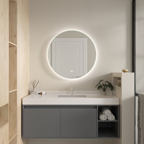 Erga Sofia, kulaté LED zrcadlo 70cm, 1610 lm, 3 barvy světla, ERG-V01-207-7070