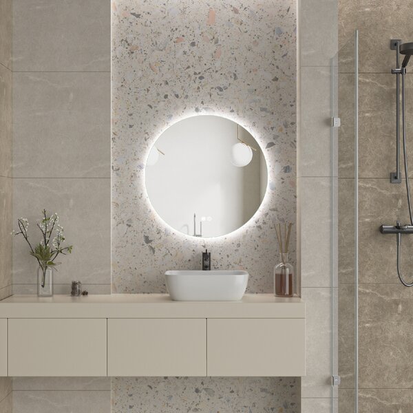 Erga Sofia, kulaté LED zrcadlo 70cm, 1610 lm, 3 barvy světla, ERG-V01-207-7070
