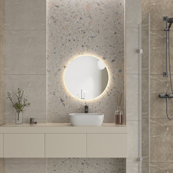 Erga Sofia, kulaté LED zrcadlo 60cm, 1380 lm, 3 barvy světla, ERG-V01-207-6060