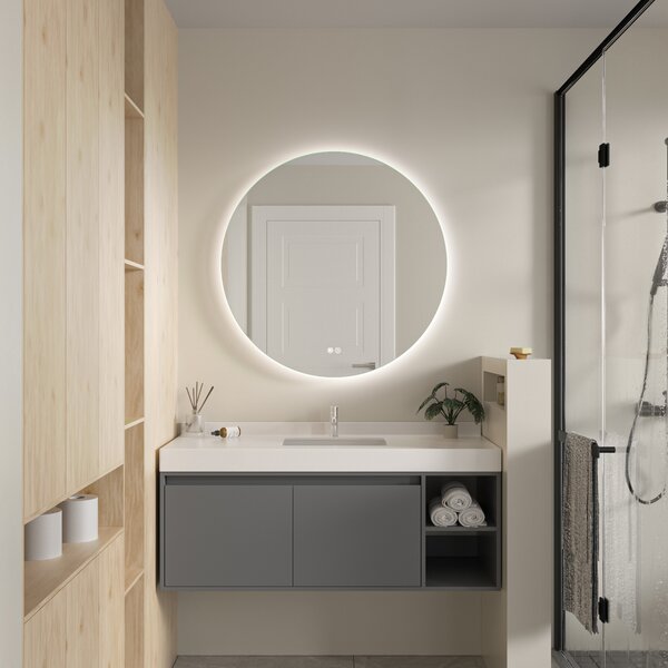 Erga Sofia, kulaté LED zrcadlo 90cm, 2070 lm, 3 barvy světla, ERG-V01-207-9090
