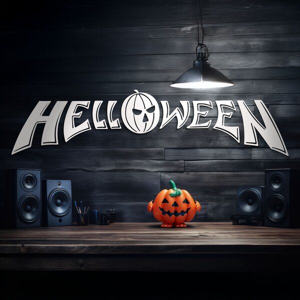 DUBLEZ | Nástěnné logo ze dřeva - Helloween | Obraz