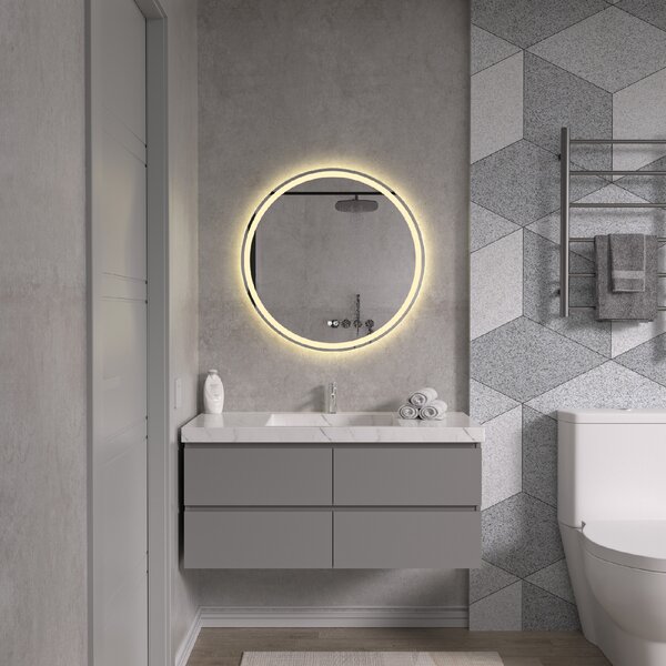 Erga Carla, kulaté LED zrcadlo 70cm, 1610 lm, 3 barvy světla, ERG-V01-208-7070