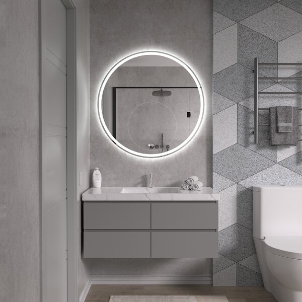 Erga Carla, kulaté LED zrcadlo 90cm, 2070 lm, 3 barvy světla, ERG-V01-208-9090