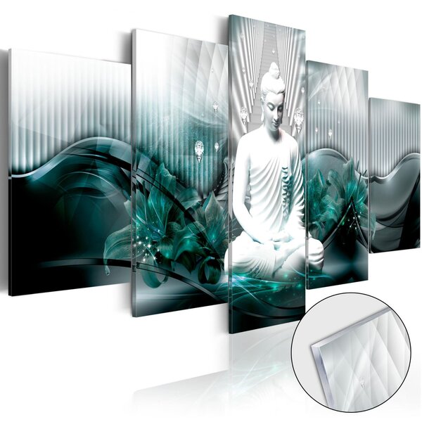 Obraz na akrylátovém skle - Azurová meditace 100x50