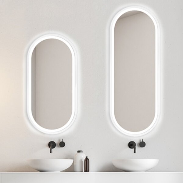 Zrcadlo Zeta bílé LED 60 x 80 cm