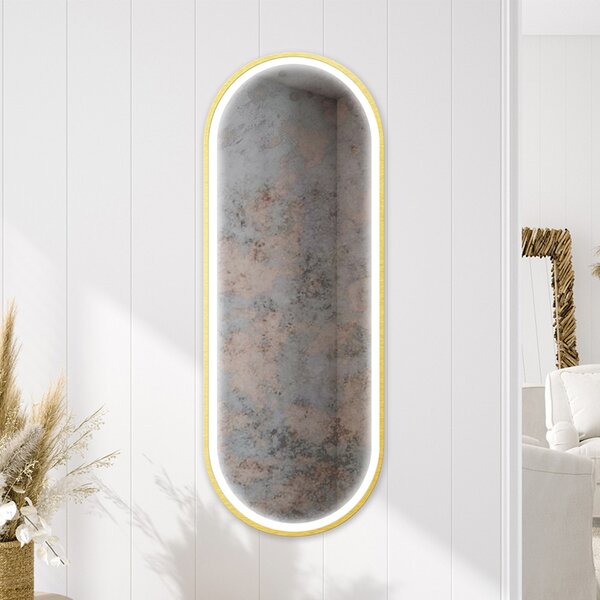 Gaudia Zrcadlo Zeta Gold LED - antique Rozměr: 40 x 60 cm