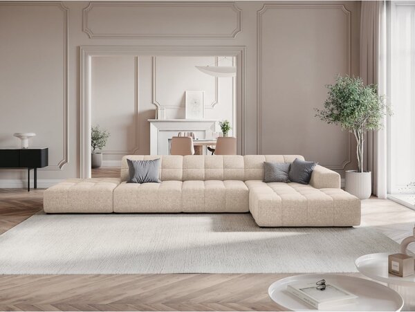 Béžová rohová pohovka (pravý roh) Chicago – Cosmopolitan Design