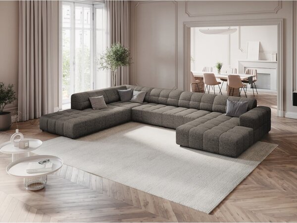 Tmavě šedá rohová pohovka (levý roh/do "U") Chicago – Cosmopolitan Design