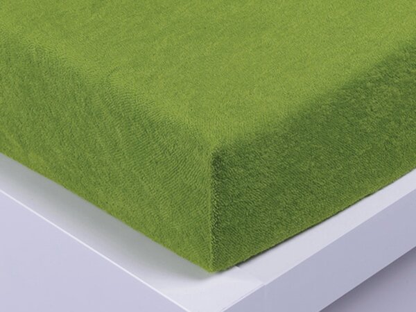 XPOSE® Froté prostěradlo Exclusive - zelené 160x200 cm