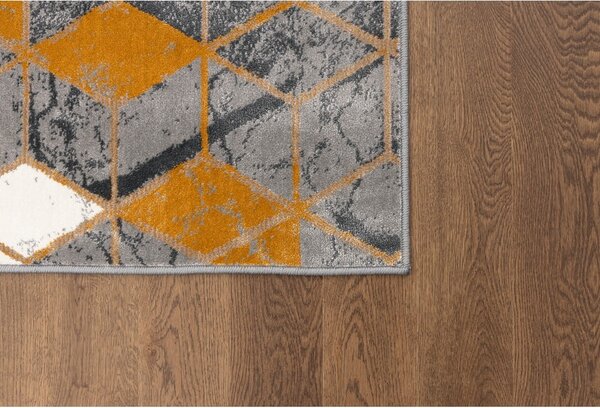 Koberec v okrově žluté a šedé barvě 160x230 cm Soft – FD