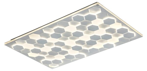 Bílé LED stropní svítidlo s hlasovým ovládáním/s ovládáním pomocí mobilní aplikace s kovovým stínidlem 70x115 cm Cifavo – CINQUE