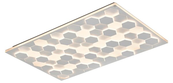 Bílé LED stropní svítidlo s hlasovým ovládáním/s ovládáním pomocí mobilní aplikace s kovovým stínidlem 70x115 cm Cifavo – CINQUE