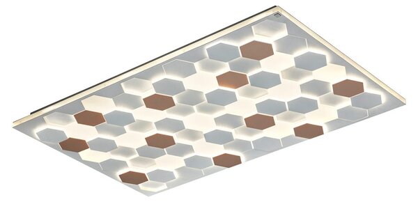 Bílé LED stropní svítidlo s hlasovým ovládáním/s ovládáním pomocí mobilní aplikace s kovovým stínidlem 70x115 cm Cifavo – CINQUE