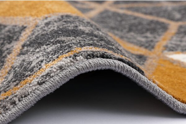 Koberec v okrově žluté a šedé barvě 160x230 cm Soft – FD