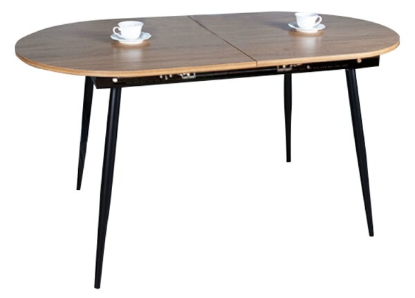 KONDELA Jídelní stůl, rozkládací, dub/černá 150-190x75 cm, TAMERON