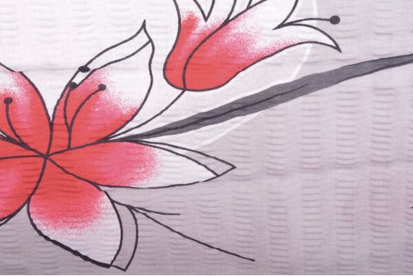 Aaryans krepové povlečení Lily šedé 140x200/70x90cm