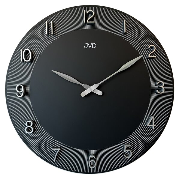 JVD Obrovské černé velké designové hodiny JVD HC501.2 (POŠTOVNÉ ZDARMA!!)