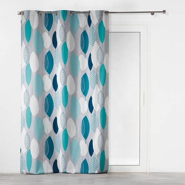 Modrý závěs 140x240 cm Leafy – douceur d'intérieur