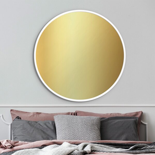 Gaudia Zrcadlo Nordic White - gold glass Rozměr: Ø 85 cm