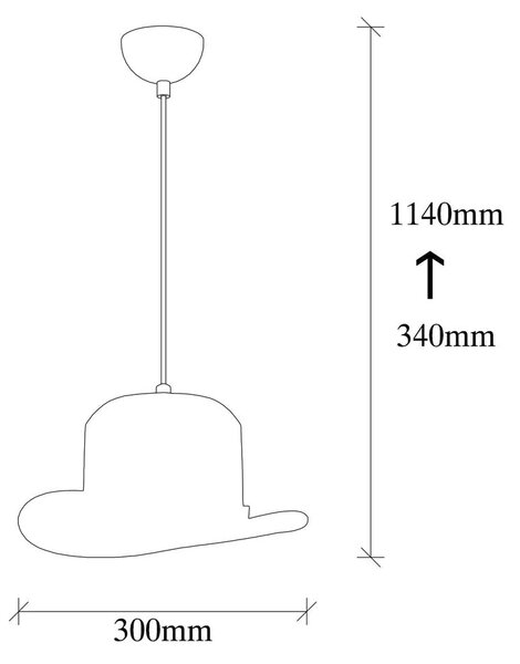Černé závěsné svítidlo s textilním stínidlem ø 30 cm Capello – Opviq lights