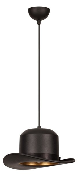 Černé závěsné svítidlo s textilním stínidlem ø 30 cm Capello – Opviq lights