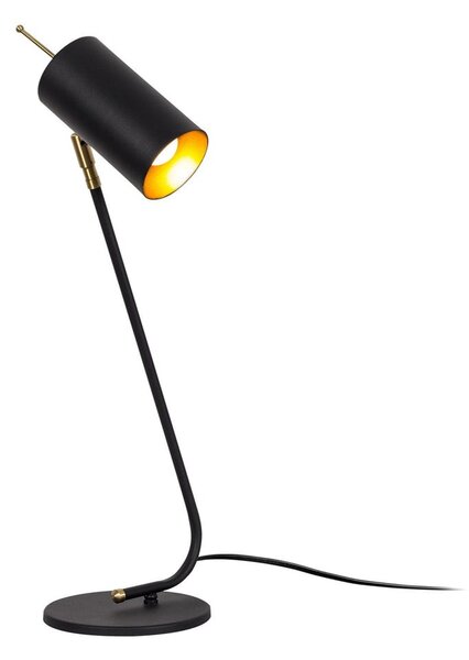 Černá/ve zlaté barvě stolní lampa s kovovým stínidlem (výška 55 cm) Sivani – Opviq lights