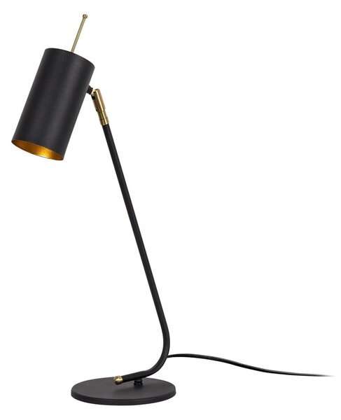 Černá/ve zlaté barvě stolní lampa s kovovým stínidlem (výška 55 cm) Sivani – Opviq lights