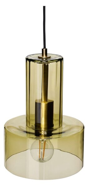 Zelené skleněné závěsné svítidlo ø 20 cm Ripple – Hübsch