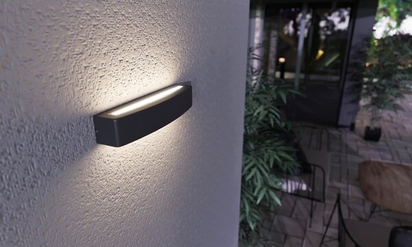 PANLUX s.r.o. Venkovní nástěnné LED svítidlo BLOCO 10W, antracit