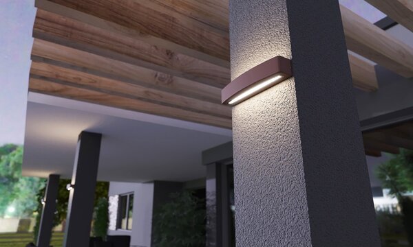 PANLUX s.r.o. Venkovní nástěnné LED svítidlo BLOCO 10W, antracit
