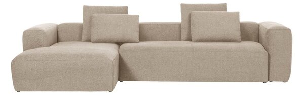 Béžová rohová pohovka (levý roh) Blok – Kave Home
