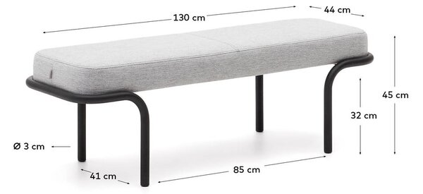 Světle šedá lavice Compo – Kave Home