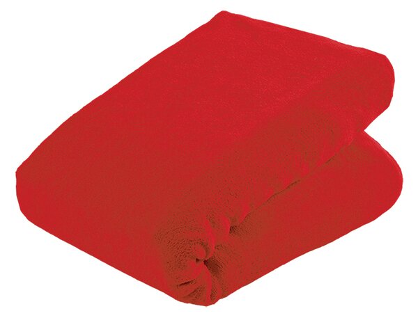 Mikroplyšové prostěradlo MOA 180x200 cm červené
