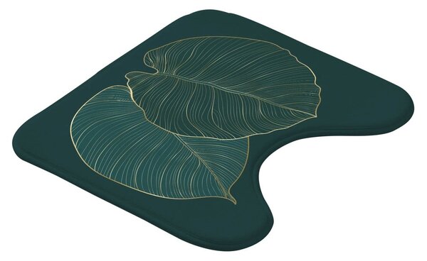 Tmavě zelená WC koupelnová předložka 45x45 cm Jade – douceur d'intérieur