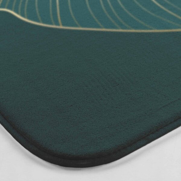 Tmavě zelená koupelnová předložka 45x75 cm Jade – douceur d'intérieur