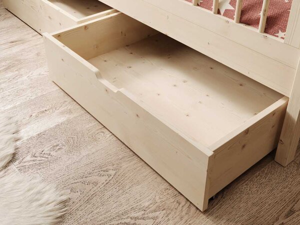 Dětská postel s úložným prostorem 90x200 - Flora Bílá
