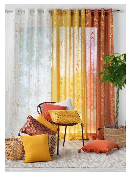 Oranžová voálová záclona 140x280 cm Belflor – douceur d'intérieur