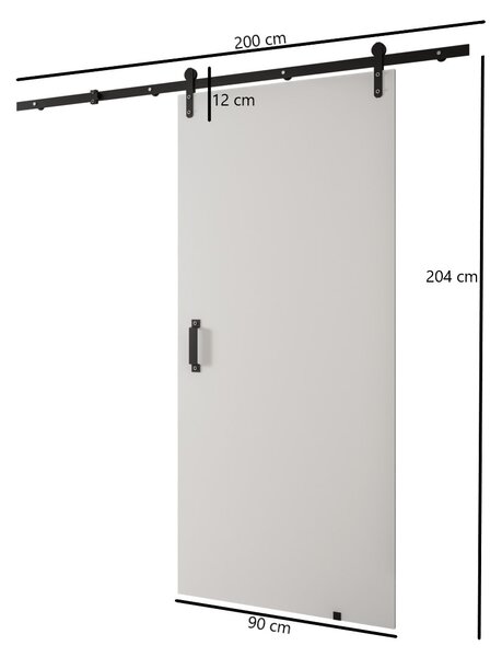 Posuvné dveře Loftiko I - 90 cm s tlumeným dojezdem Barva: Dub Artisan
