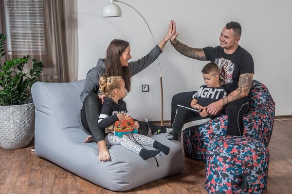 SakyPaky Plážo sedací vak petrolejová