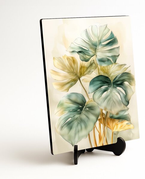 DUBLEZ | Botanický obraz listů - Monstera | UV tisk, Premium