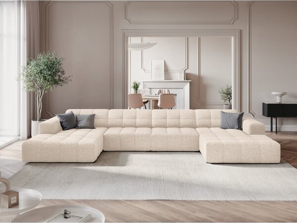 Krémová rohová pohovka (do "U") Chicago – Cosmopolitan Design