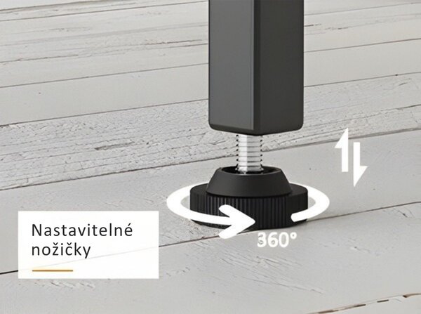 Odkládací stolek Houseland Vantim hnědý/černý
