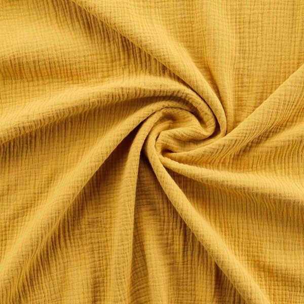 Žluté prodloužené mušelínové povlečení na dvoulůžko 220x240 cm Angelia – douceur d'intérieur