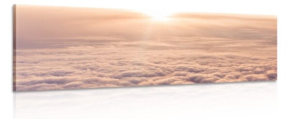 Obraz západ slunce z okna letadla