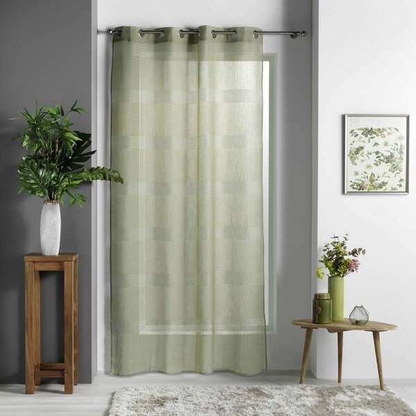 Khaki voálová záclona 140x280 cm Ajourela – douceur d'intérieur