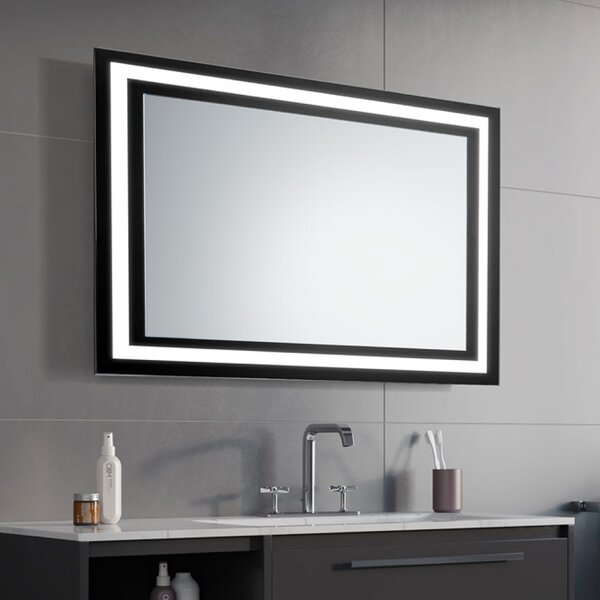 Zrcadlo Moderno LED Black 120 x 65 cm