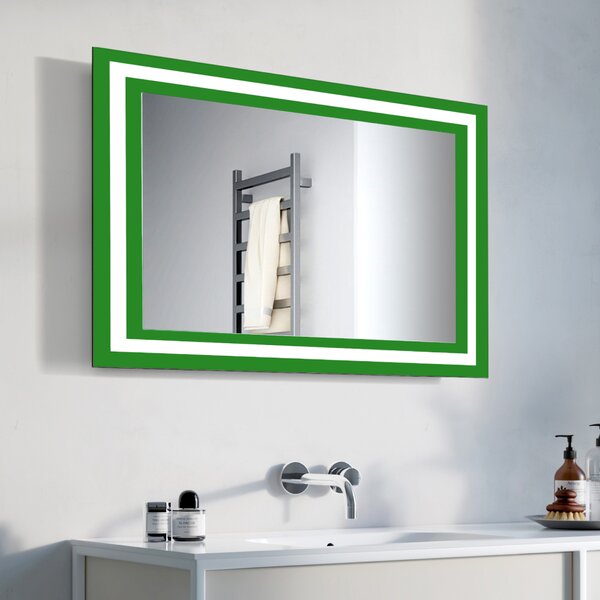 Zrcadlo Moderno LED Green 80 x 60 cm